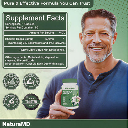 NaturaMD Rhodiola Rosea Capsules